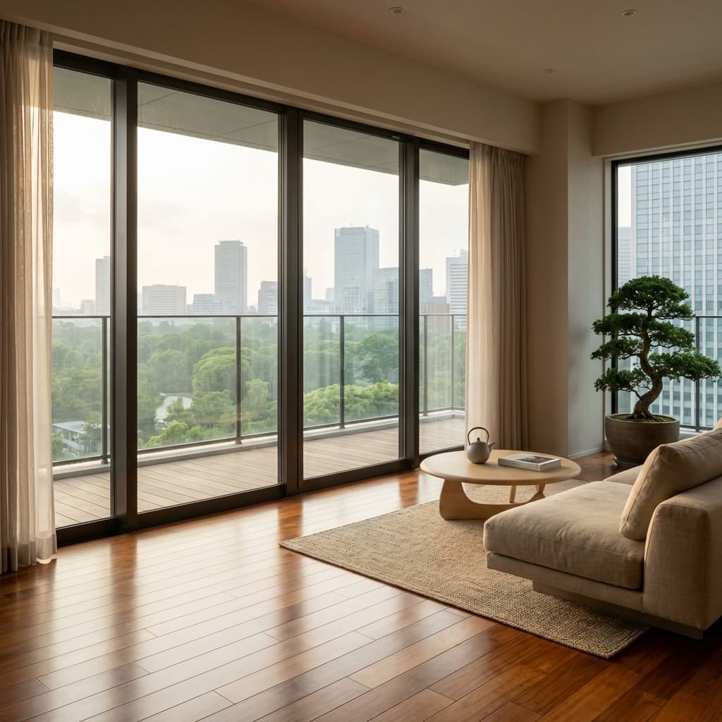 Modern Living Room with View